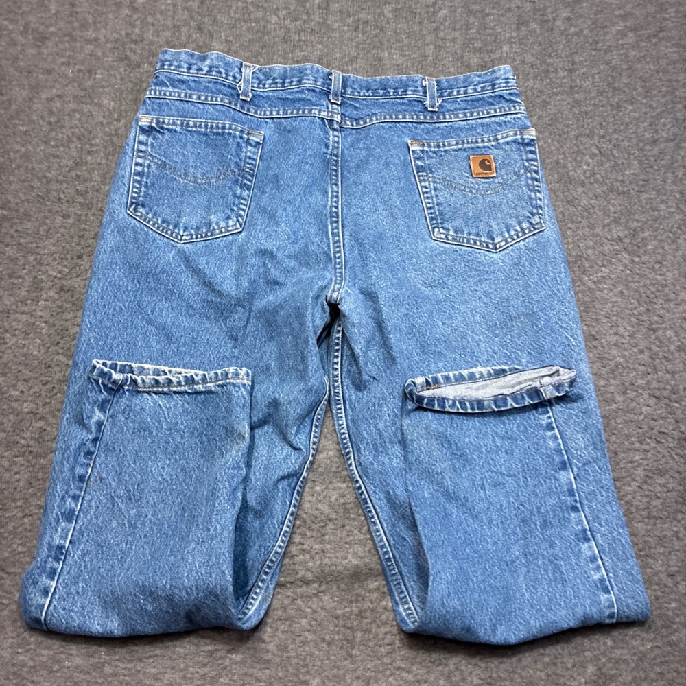 Vintage Carhartt B113DST Jeans Mens‎ 40x30 Blue Denim Relaxed Fit Workwear